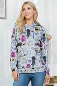 Abstract Cat Hoodie