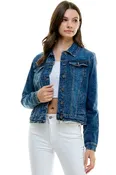 Boyfriend Distressed Denim Jacket
