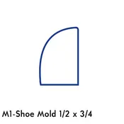 1/2 x 3/4 in. Oak Shoe Mold (By the Foot)