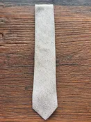 100% SILK MARLED GREY WOVEN TIE, THE LABEL