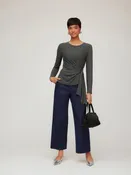 Addy Side Knot Top - Charcoal