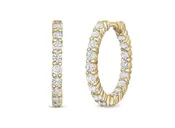1ctw 18ct Yellow Gold Diamond Hoops