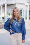 Autumn Leaf Embroidered Top