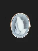 Carved Agate Cameo Ring