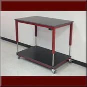 Cart Model <span style="color: #9900ff"><strong>MC-107P-FTCSTR</strong></span> – Hydraulic Flat Top Lift Cart w/ Full-Time Casters