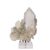 Ajoite in Quartz 6.5 inch 844gr Natural Crystal Cluster - South Africa