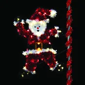 8ft Santa Pole Mount Display | Holiday Outdoor Decor