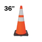 36″ Traffic Cone—Black Base
