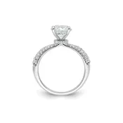 14kt White Gold Engagment Ring With Semi Mt Hidden Halo