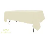 10 Ft Banquet Table Linen Ivory | All Occasion Rentals