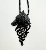 Black Wolf Pendant Necklace — CityTrenz Boutique