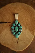 11 Turquoise Marquis Cluster Pendant