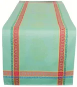 Cassis Turquoise Teflon Coated Cotton Jacquard Table Runner