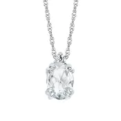 10KT .02CT (1)DIA/7X5 OV CREATED W SAPH  PEND