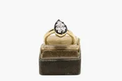 14k Gold Rhodium Plated Teardrop Lab Diamond Pinky Ring