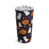 20oz Tumbler - Halloween Ghost Pumpkins and Candy Corn