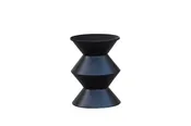 The Bishop Side Table | Sculpted Solid Wood Accent Table in Black Finish