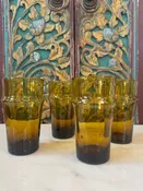 Amber Moroccan Beldi Tea Glass