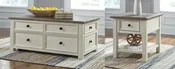 74" Tv Stand Brooklyn White With Oak Top