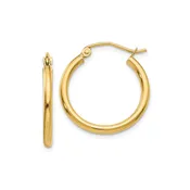 20MM Hollow Hoop Earrings in 14K Yellow Gold