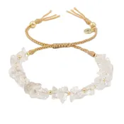 Ava – Clear Quartz Macrame Bracelet