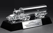 12" Crystal Fuel Tanker Truck Driver Award 29AET