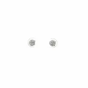14k Classic White Gold Diamond Earrings