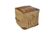 5 Home Bar – Leather Canvas Pouf