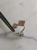 2 Square Rose Gold Ring