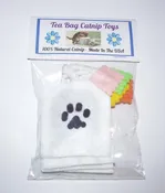 Cat Toys- 4 Tea Bags with Natural Catnip -USA Made