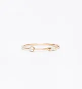 Baguette and Round Diamond Band Ring