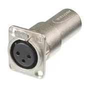 Adapter - 3 pin female XLR to 3 pin male XLR - for XLR D-shape receptables (DLX series)