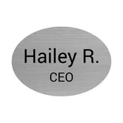 1-3/4" x 2-1/2" Engraved Name Badge (Oval)