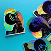 Aquarius Zodiac Holographic Vinyl Sticker