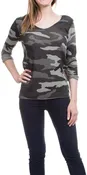 Camo Knit Top