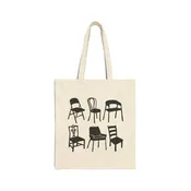grab a seat - cotton canvas tote bag