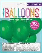 12 Latex Balloons  10ct - Forest Green"