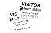 1-7/8" x 2-7/8"  Thermal Printable ONEstep Quick-Tab expiring TIMEbadge - T2031, Qty = 1000