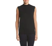 Alfred Dunner Petite Mock-Neck Sleeveless Sweater
