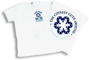 Ladies “Cap Cuff” Tees, in White & Heather Gray