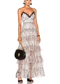 BOO'D UP - WHITE & BLACK LACE RUFFLED FORMAL DRESS