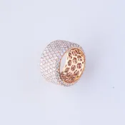 8 Row Pave Diamond Ring