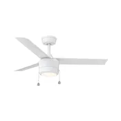 Indoor Fan with LED Light Kit | 44”, 3 Speeds, Pull-chain Control | 1000 Lumens | 3 CCT Selectable | Matte White Finish