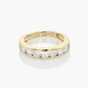 14k Yellow Gold and Diamond .75 Total Weight Channel Set Band