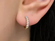 14K Gold 1/3 of a Carat Lab-Grown Diamond Hoop Earrings