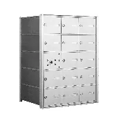 1400 Series Front-Loading Horizontal Mailboxes in Anodized Aluminum Finish – 14 Tenant Doors And 1 USPS Master Door