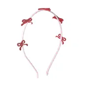 Candy Stripe Glitter Bow Headband