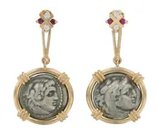 Alexander the Great Coin Earrings