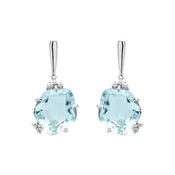 18K AMORFUS EARRINGS (0957) - Blue Topaz / WG