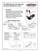 IFP MD20-Design "80" Manually Operated Monoblock Valves